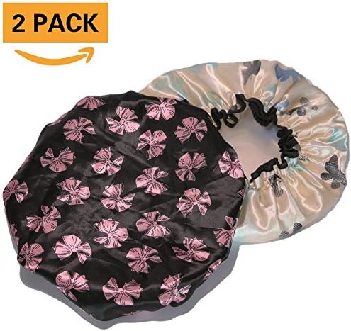 Shower Caps,TXH 2 Pack Women Waterproof Shower Bath Cap