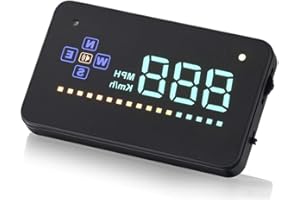 Universal Car HUD Head-Up Display GPS Speedometer 3.5 Inch Digital Car Compass with Cigarette Lighter Port Speed and GPS Navi