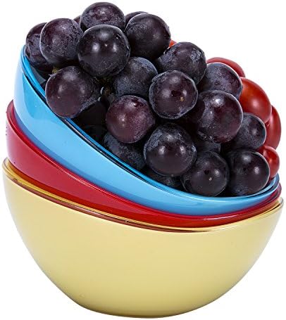 Plastic Serving Bowls in Oval Shape,Wecye BPA-Free Kicthen Fruit Bowl,Salad Bowl,Mixing Bowls, Cereal Bowls,Candy Dish,Set of 3 (0.45quart)