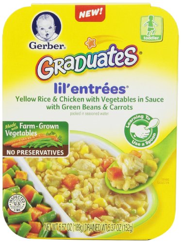 Gerber Graduates Lil Entrees Yellow Rice with Chicken Vegetables 6.67oz packages, 8 Count