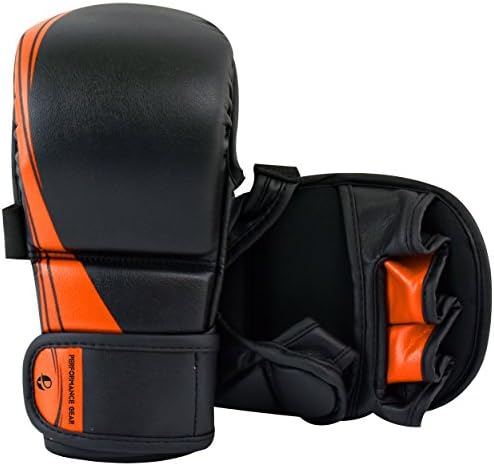 PFG MMA Essential Pro Hybrid Sparring Bag 7oz Gloves Grappling Martial Arts Punching Bag Mitts Sparring Cage Fighting Combat UFC Training