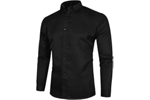 Dgoopd Mens Dress Shirts Long Sleeve Wrinkle Free Shirts Regular Fit Business Shirts Slim Work Shirt Casual Business Blouses
