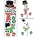 ROXENDA Christmas Snowman Stickers, Holiday Decorations Set-Santa Claus Snowman Handle Covers Snowman Appliance Decals for Refrigerator,Garage,Office Cabinets,Door and Windows,2 Patterns