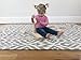 Baby Play Mat | One-Piece Reversible Foam Floor Mat | Large | Eco-Friendly | Extra Soft | Non-Toxic | Baby | Toddlers | Kids (Ikat + Stripe, Grey)