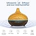 Best Essential Oil Diffuser Happydemy, + Gift, Aromatherapy Diffuser and Ultrasonic Humidifier, 300ml, with 7 Colors & 4 Timer Settings & Waterless Auto Shut-off