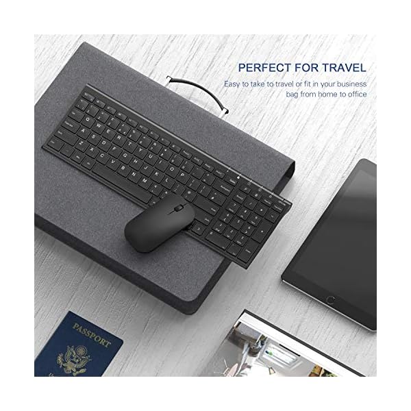 Rechargeable-Wireless-Keyboard-Mouse-Seenda-Slim-Thin-Keyboard-and-Mouse-Set-with-Long-Battery-Life-QWERTY-UK-Layout-for-Windows-PC-Laptop-Computer-Black Rechargeable Wireless Keyboard Mouse, Seenda Slim Thin Keyboard and Mouse Set with Long Battery Life QWERTY UK Layout…