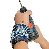 SUPER STRONG - Hitecera - Super Strong Magnets Surround Almost Entire Wrist! Magnetic Wristband, Keeps Screws, Nails and Light Tools Handy While Working. (1-Pack) (Misc.)