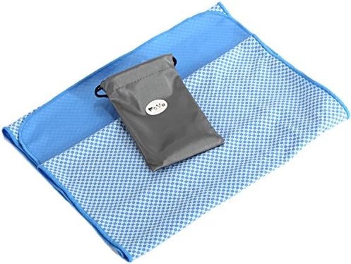 FoVo Cooling Towel Blue Bamboo Charcoal Fiber 100%