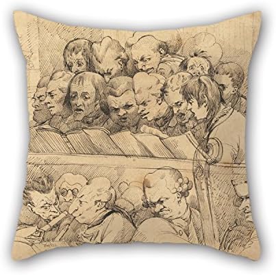 TEEA Pillow Covers Of Oil Painting John Hamilton Mortimer - Choir And Orchestra (A Choral Band),for Dining Room,bf,kitchen,deck Chair,divan,couch 18 X 18 Inches / 45 By 45 Cm(two Sides)