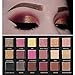 18 Colors Highly Pigmented Pressed Matte + Shimmer Eyeshadow Palette - Professional Metallic Colorful Natural Mineral Neutral Taupe Pink Red Gold Bright Sparkle Glitter Smokey Eye Shadows Makeup Cream