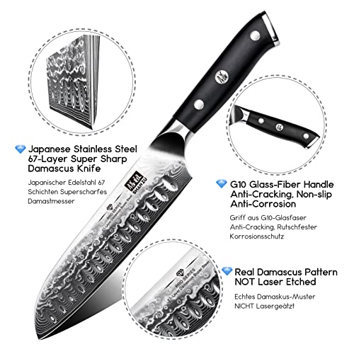 SHAN ZU Damascus Knife, 18cm