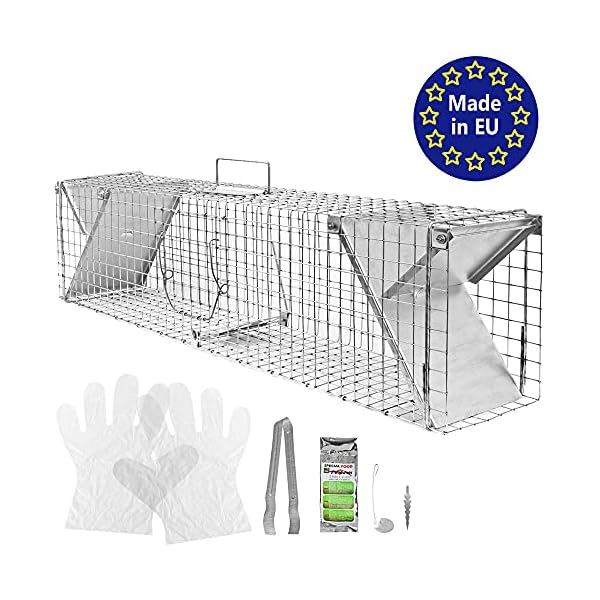 Tierfalle Lebendfalle für Ratten Marder Lebend Garten Marderfalle Rattenfalle Kaninchen Katze Fuchs 102 cm Falle… – Bild 3