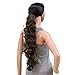 SWACC 24-Inch Long Messy Curls Claw Clip Ponytail Extensions Synthetic Clip in Drawstring Curly Ponytail Hairpiece Jaw Clip Hair Extensions (Medium Ash Brown-8#)
