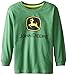 John Deere boys Long Sleeve Trademark Tee Green Child T Shirt, Green, 4-5T US