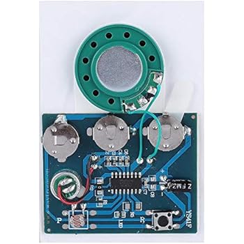 30s Recordable Music Sound Voice Recording Module Device Chip 0.5W with Button Battery for Greeting Card DIY Audio Cards Gifts(Photosensitive Control)