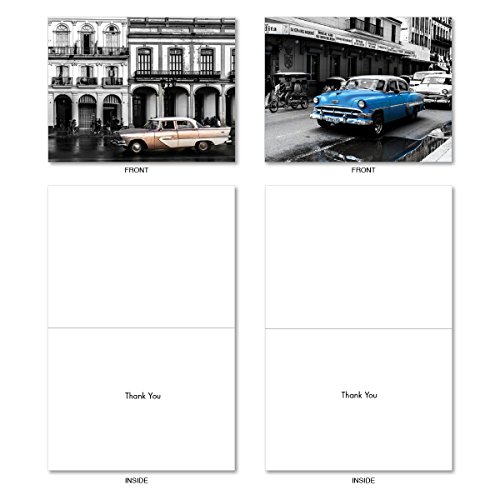 image for The Best Card Company Box of 10 Thank You Note Cards (4'' x 5 ¼'') wi