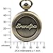 SwitchMe Retro Quartz Pocket Watch Japan Movement with Belt Clip Chain for Grandpa Bronze