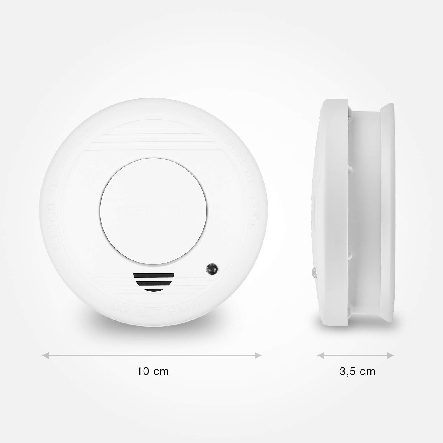 Smartwares 2 x Smoke Detectors - Optical Sensor - 10 Year Life - Replaceable Battery 5 Years - Test Button - 85 dB - FSM-11512 - Image 4