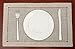 Grelucgo Handmade Hemstitched Table Placemats, Rectangle 12x18 Inch Set of 6, Natural Color