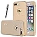 HKW iPhone 7 Plus Case Hybrid Heavy Duty Shockproof Full-Body Protective Case with Dual Layer [Hard PC+ Soft Silicone] Impact Protection for Apple iPhone 7 Plus 5.5 Inch - Gold (MA1852)