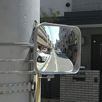 Amazon ガレージミラー カーブミラー 錆びない ステンレス製 取付金具付 b角 ベルトm カーポート 車庫アクセサリ