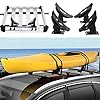 Yaheetech-Universal-Kayak-Carrier-Roof-Rack-Cross-Bars-Saddles-Cradle-Canoe-Sail-Boat-Black