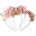 Ztl Fabric Flower Cat Ears Headband Elegant Women Girl Hairband Hair Accessories