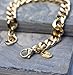 Benevolence LA Gold Bracelets for Women, Gold Chain Bracelet, Celebrity-Approved Gold Link Bracelet, Gifts for Mom, Cuban Link Bracelet Gold Charm Bracelet 14k Gold Plated Bracelet