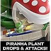 Hot Wheels GFY47 Mario Kart Piranha Plant Slide Playset with 1:64 Die-Cast Yoshi and B-Dasher Vehicle