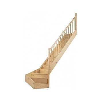 escalier quart tournant en sapin