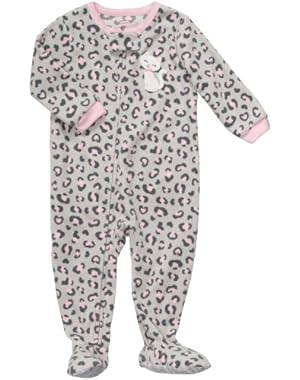 Toddler Footed Fleece Sleeper - Cheetah Print-5T