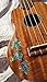 Inlay Stickers for Ukuleles - Honu Family & Tropical Monstera Leaves - Abalone Blue, UK-273HF-BL-AZ