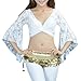 BellyLady Tribal Belly Dance Lace Butterfly Sleeve Wrap Top, Top for Christmas