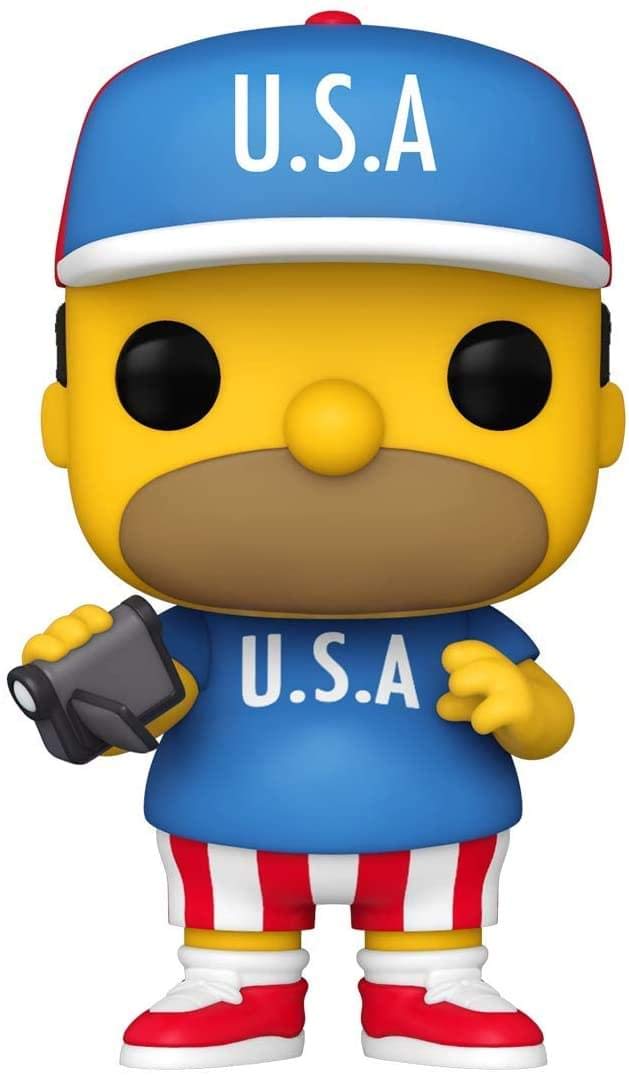 Funko POP! Animation: the Simpsons-USA Homer Simpson - Collectable Vinyl Figure - Gift Idea - Official Merchandise - Toys for Kids & Adults - TV Fans - Model Figure for Collectors and Display