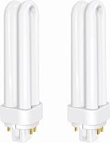 Akynite 13W G24q-1 CFL 4 Pin 2700K 850lm 2U Shape AC220-240V 2pcs view 1