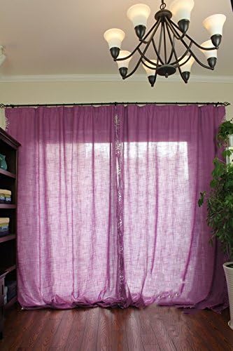 Romantic Purple Curtains Double-deck White Lace Window Panels Wedding Party Decoration Best Gift For New House Set Of 2