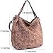 WISHESGEM Women Handbags Top-Handle Fashion Hobo Tote Bags PU Leather Shoulder Satchel Bags Light Coffee