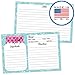 321Done 4x6 Recipe Cards (Set of 50) - Mason Jar - Thick Double Sided Premium Card Stock - Made in USA - Rustic Pink and Teal, Large Notes From