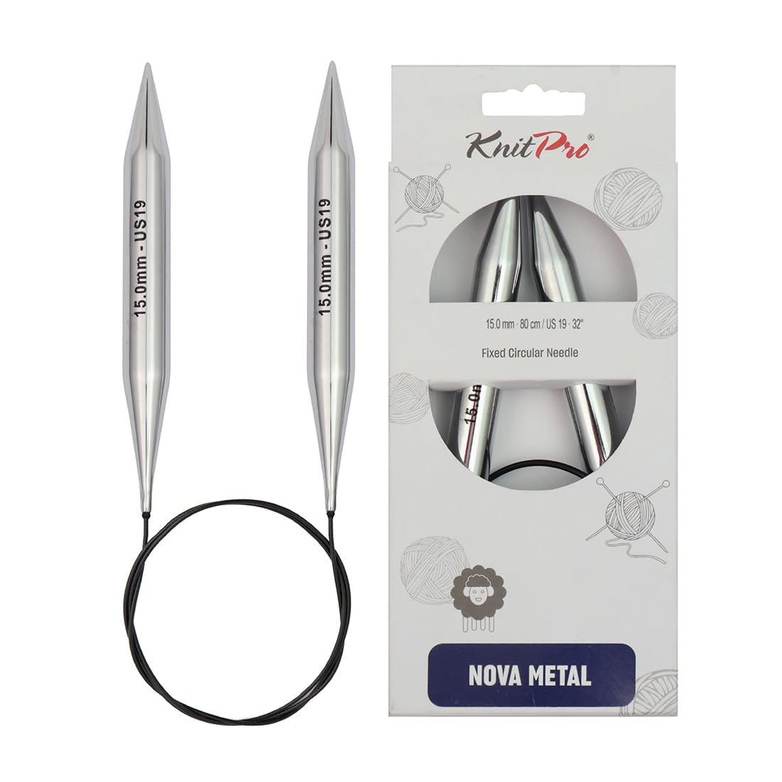KnitPro Nova Fixed Circular Needles 60" (150cm) | 15.00mm