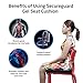Secureguard Gel Seat Cushion - Durable, Portable Office Chair Car Seat Cushion Supports Lower Back, Tailbone, Spine, & HIPS | Promotes Circulation & Good Sitting Posture | Includes Carrying Case