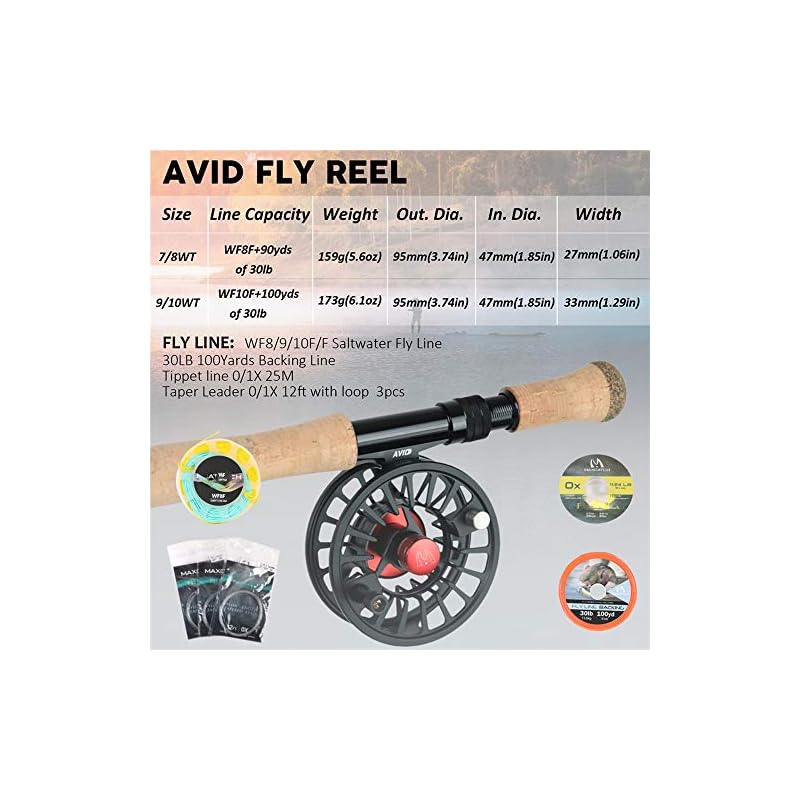 Wenhu Combos De Pêche -9ft 8-10wt Complet D’eau Salée Fly Rod Reel Line Crochets Accessoire Combo Full Sea Fly Fising Rod Kit