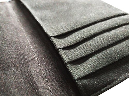 Snoogg Wallet Tasche Flip Case Sleeve Folio Book Cover mit Kreditkarte Slots, Cash Tasche, Ständer, Magnetverschluss, Schwarz für LG G4