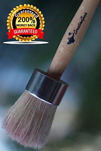 100% NATURAL Bore Bristles Wax , Chalk &amp; Milk Paint Brush , Maximum Bristles Retention , Annie Sloan Quality at a Fair Price , Creative &amp; Authentic Finishes , Ergonomic Handle