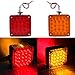 cciyu Side Marker Light 52 Leds Stop Turn Tail Lamp Amber/Red Double Face Stud Mount Cab Fender Marker Light Stop Turn Signal Light Tail 52 LED Light(Red + Amber)