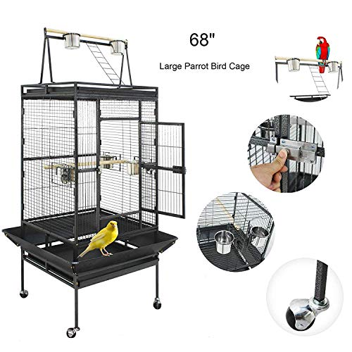 ZENY 68″ Bird Cage Pet Birdcage Large Play Top Parrot Cockatiel Cockatoo Parakeet Finch Pet Supply