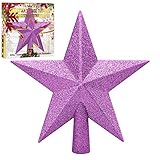 Aneco Glitter Christmas Tree Topper Shatter-Proof