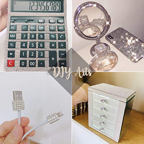 Moi Doi Rhinestones Stickers, Silver Self Adhesive Crystal Gem Sticker, Assorted Size and Shapes Flatback Diamond Stickers, Bling Jewels Crafts DIY Decor for Festival Carnival, 6 Sheets - Thumbnail 2