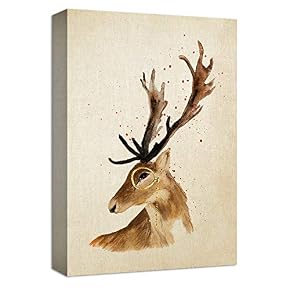 Elk with Big Horn Painting Artwork for Home Framed