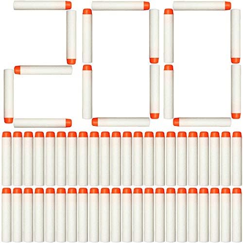 SISIRI 120PCS Foam Refill Darts, 7.2CM Refill Foam Darts Bullet for Nerf N-strike Elite Series/Blasters Kid Nerf Toy Gun Refill Pack (White)