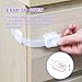 Child Safety Locks, Strong Adhesive Child Locks for Cabinets, Refrigerator, Washing Machine and Drawer, Non-Toxic, Adjustable Length Lock System (12 Pack)